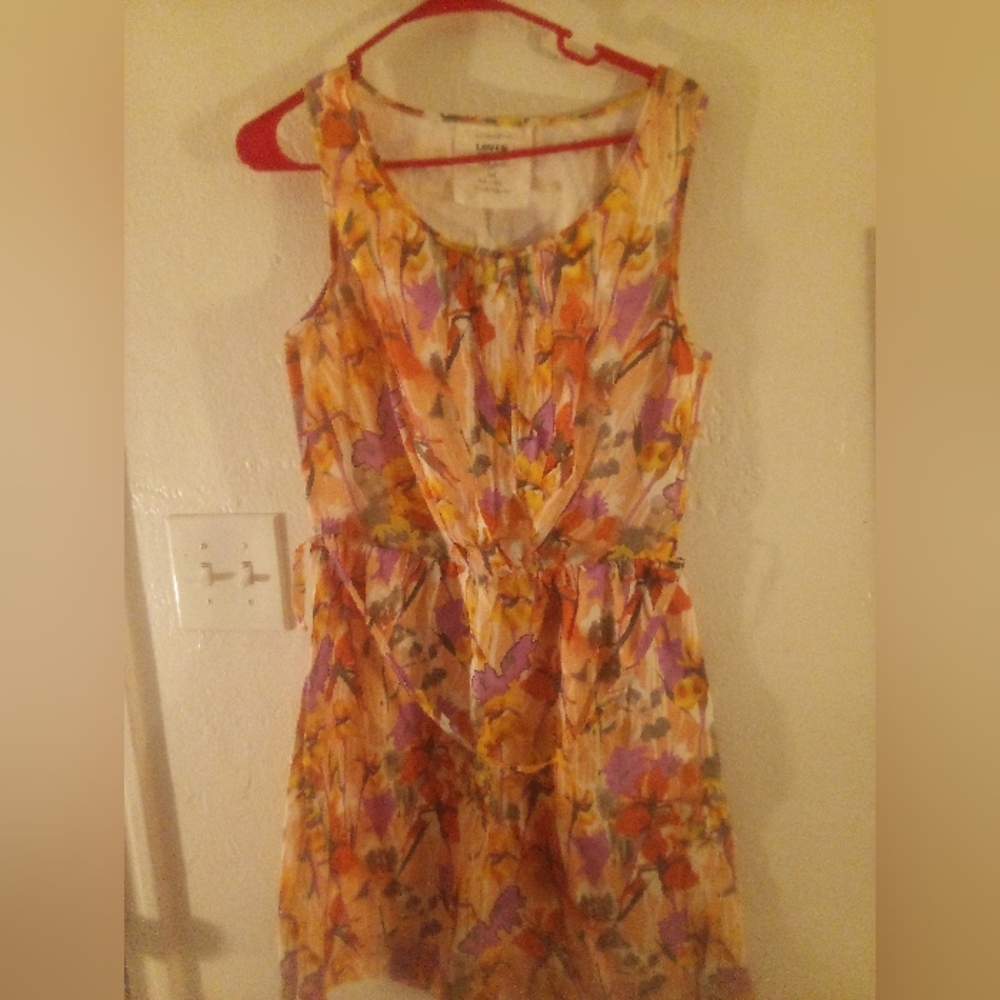 Levi's size small dress with ties floral Mimi summer ready lightweight
